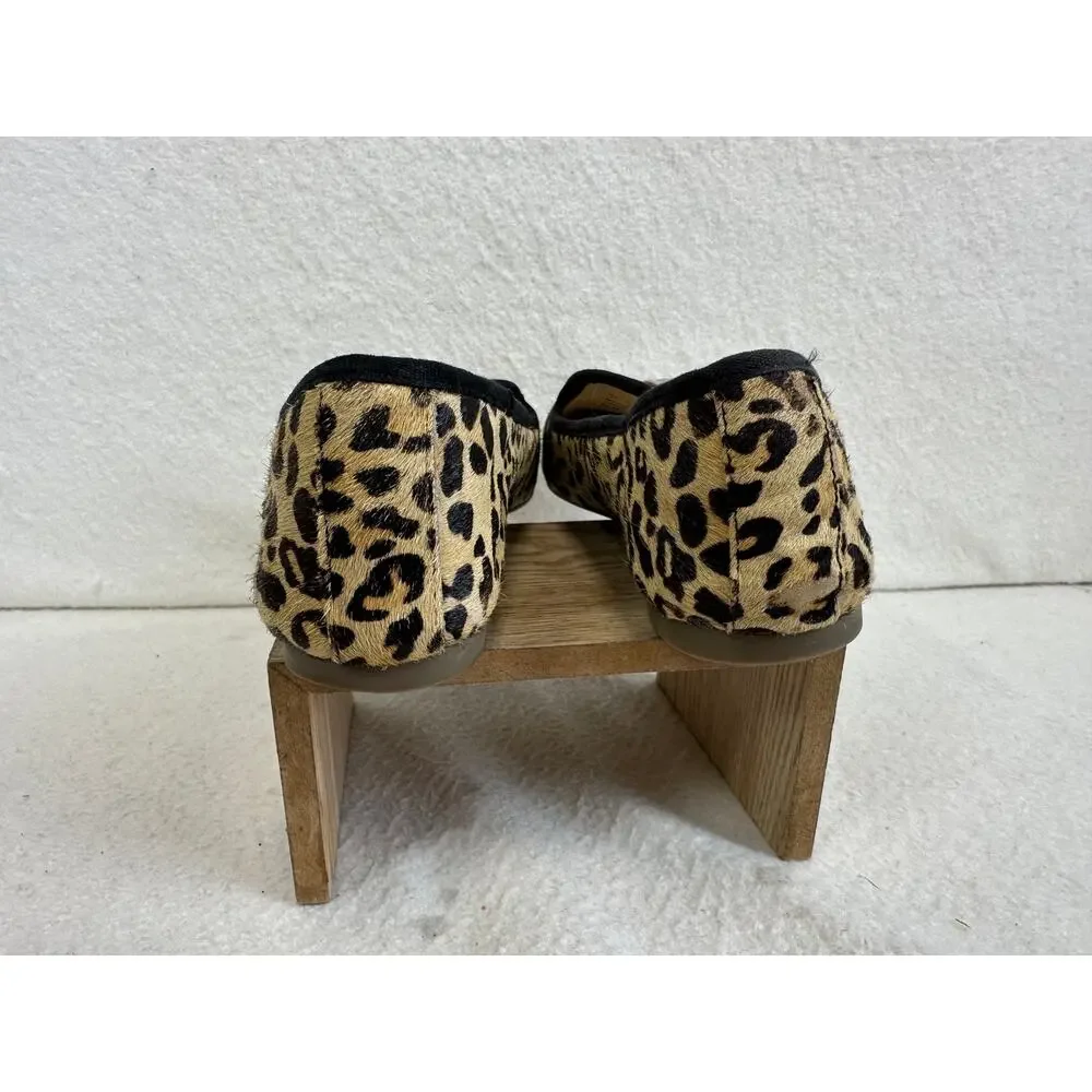 Hush Puppies Sadie Tassel Slip-On Leopard Print Haircalf Finish Women's SZ 9
